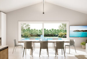 render interno di una villa moderna